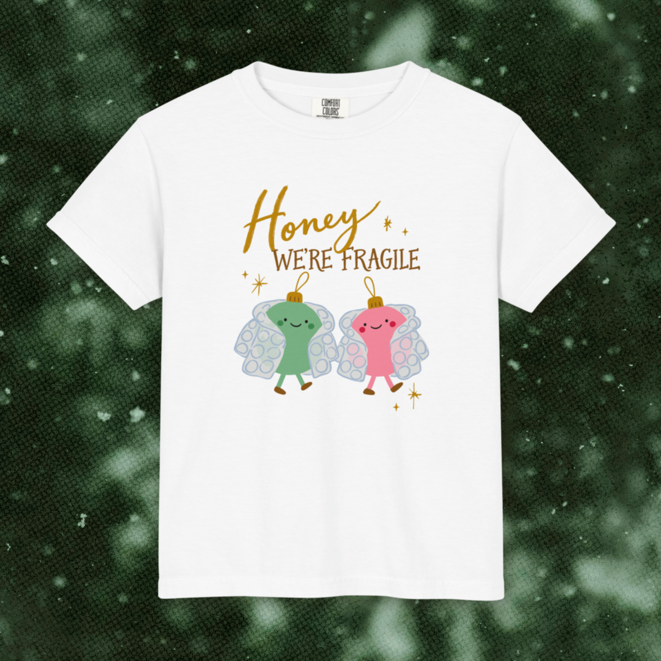 Kid's Honey We're Fragile Tee in White