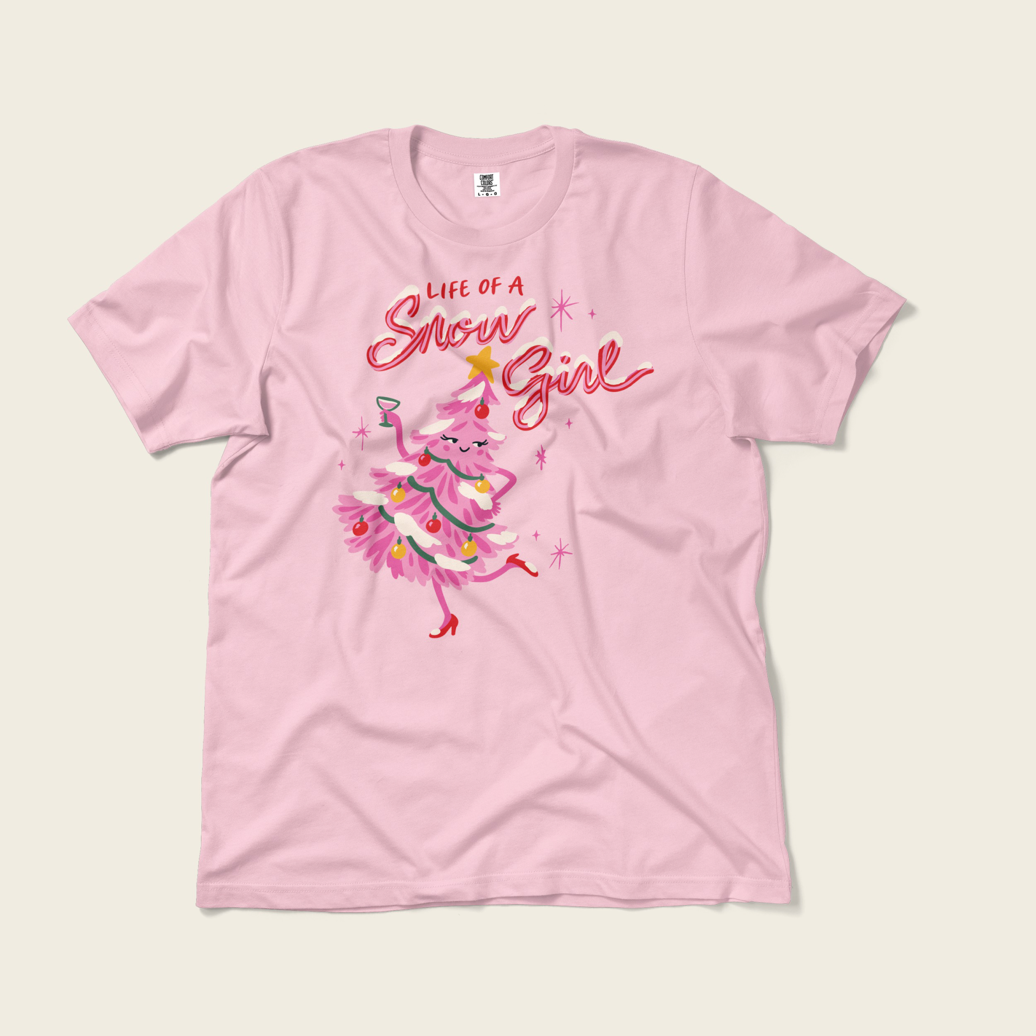 Life of a Snow Girl Tee in Blossom