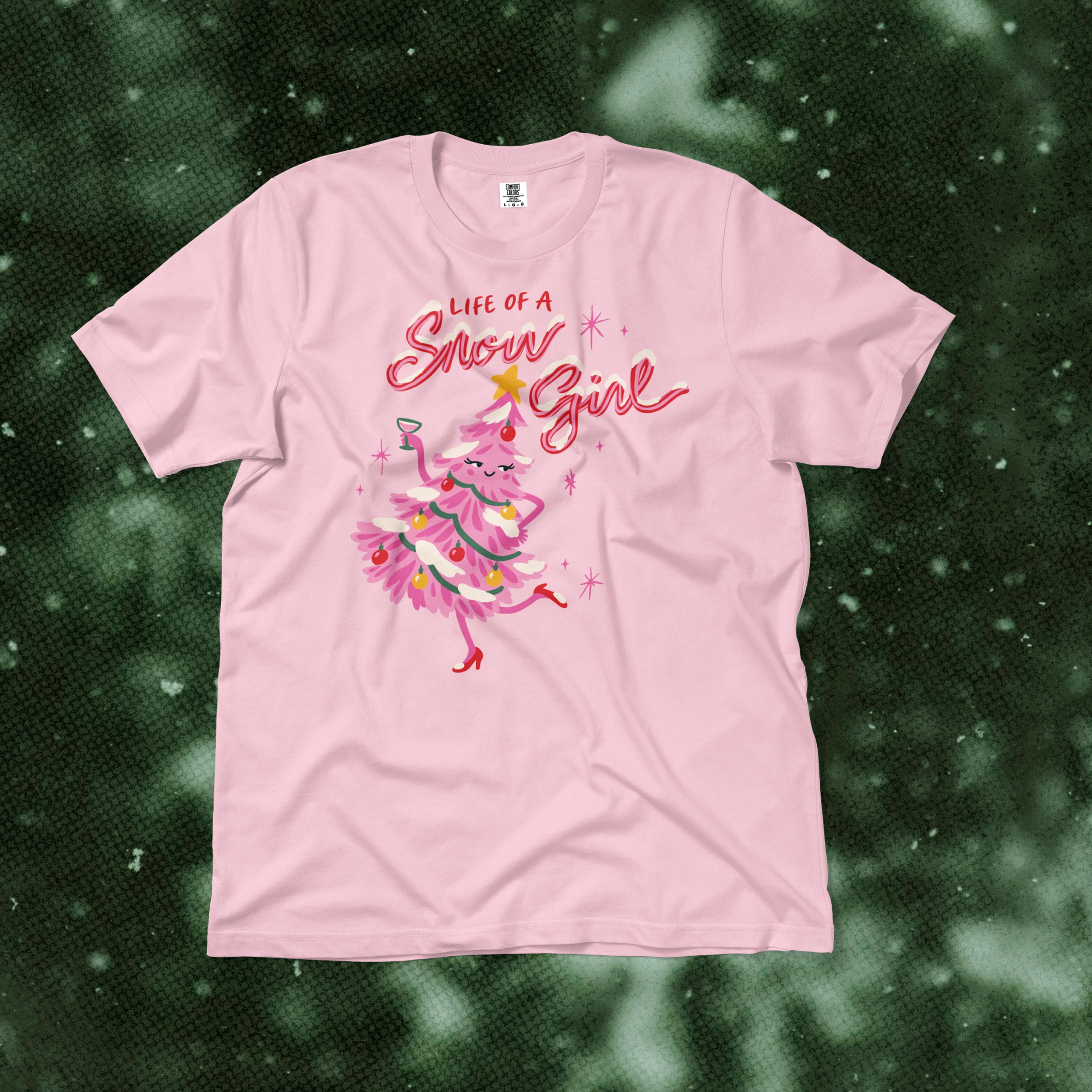 Life of a Snow Girl Tee in Blossom