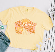 We are Visitors Here Comfort Colors Crop Tee