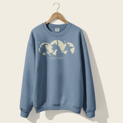 Girls Night Lightweight Crewneck in Blue Jean