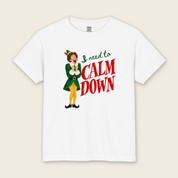 Kid's I Need to Calm Down Tee in White