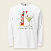 A Creature Was Stirring Long Sleeve Tee in White