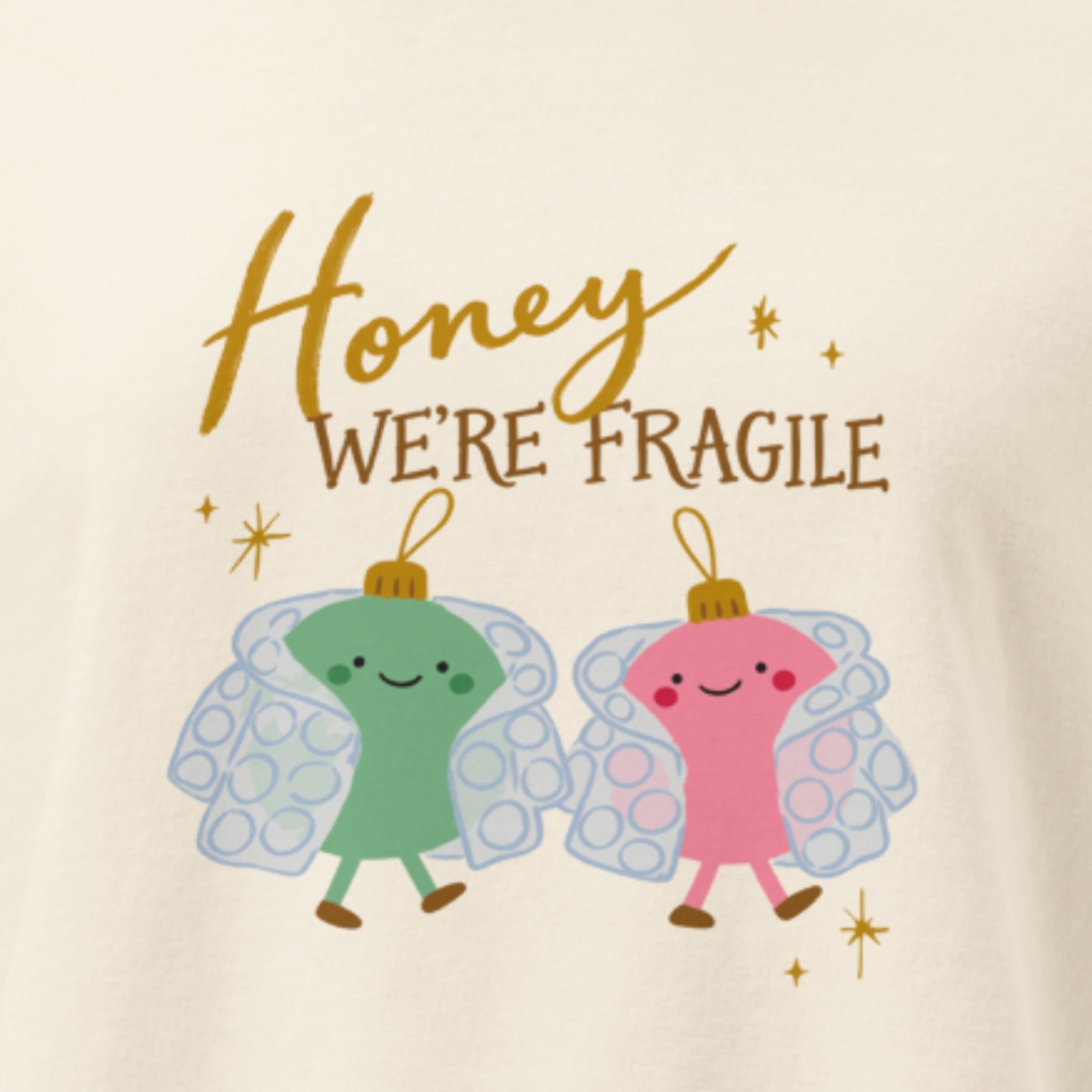 Honey We're Fragile Boxy Tee print close-up
