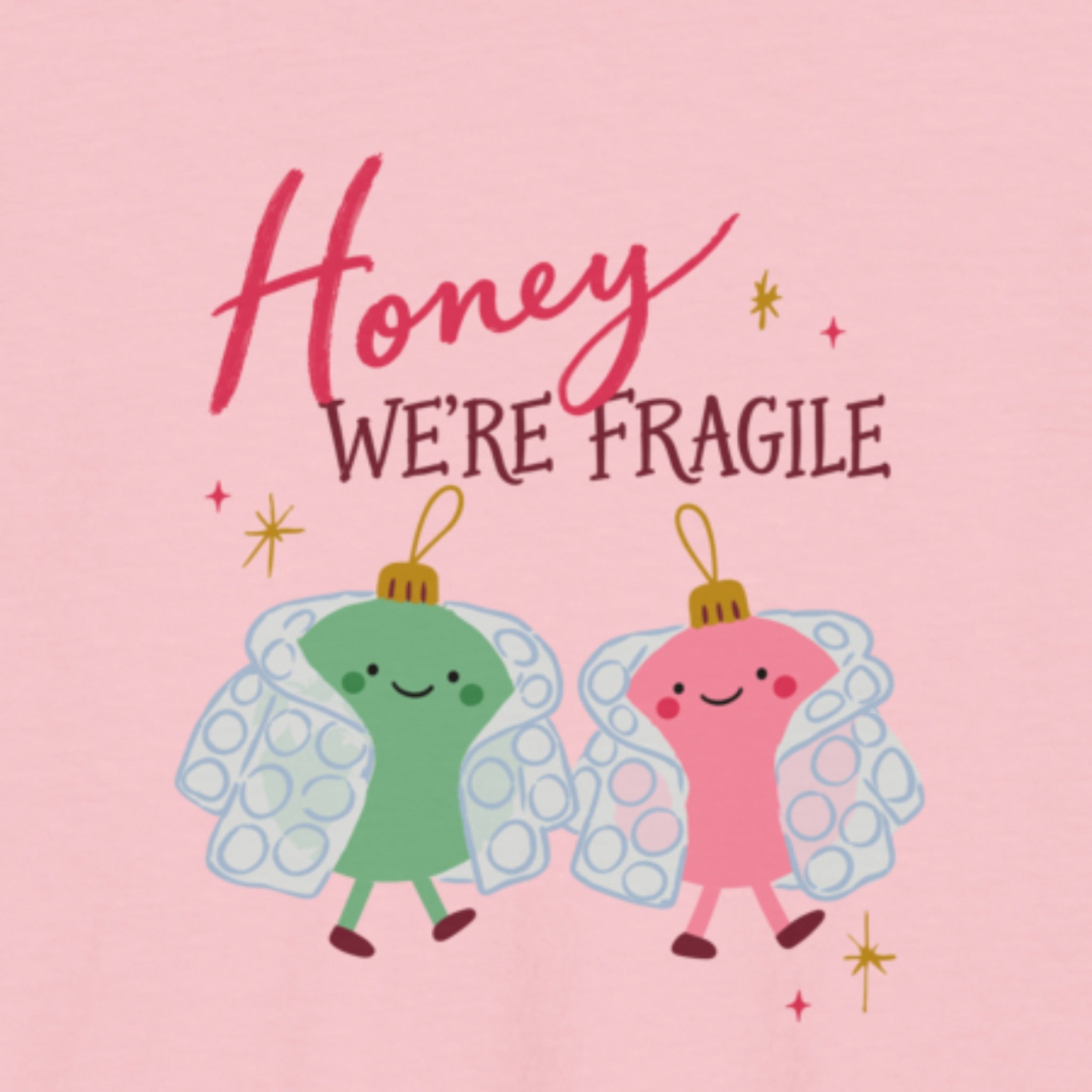 Kid's Honey We're Fragile Tee print close-up
