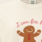 I Can Fix Him Gingerbread Boxy Tee close-up