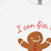 Kid's I Can Fix Him Gingerbread Tee close-up