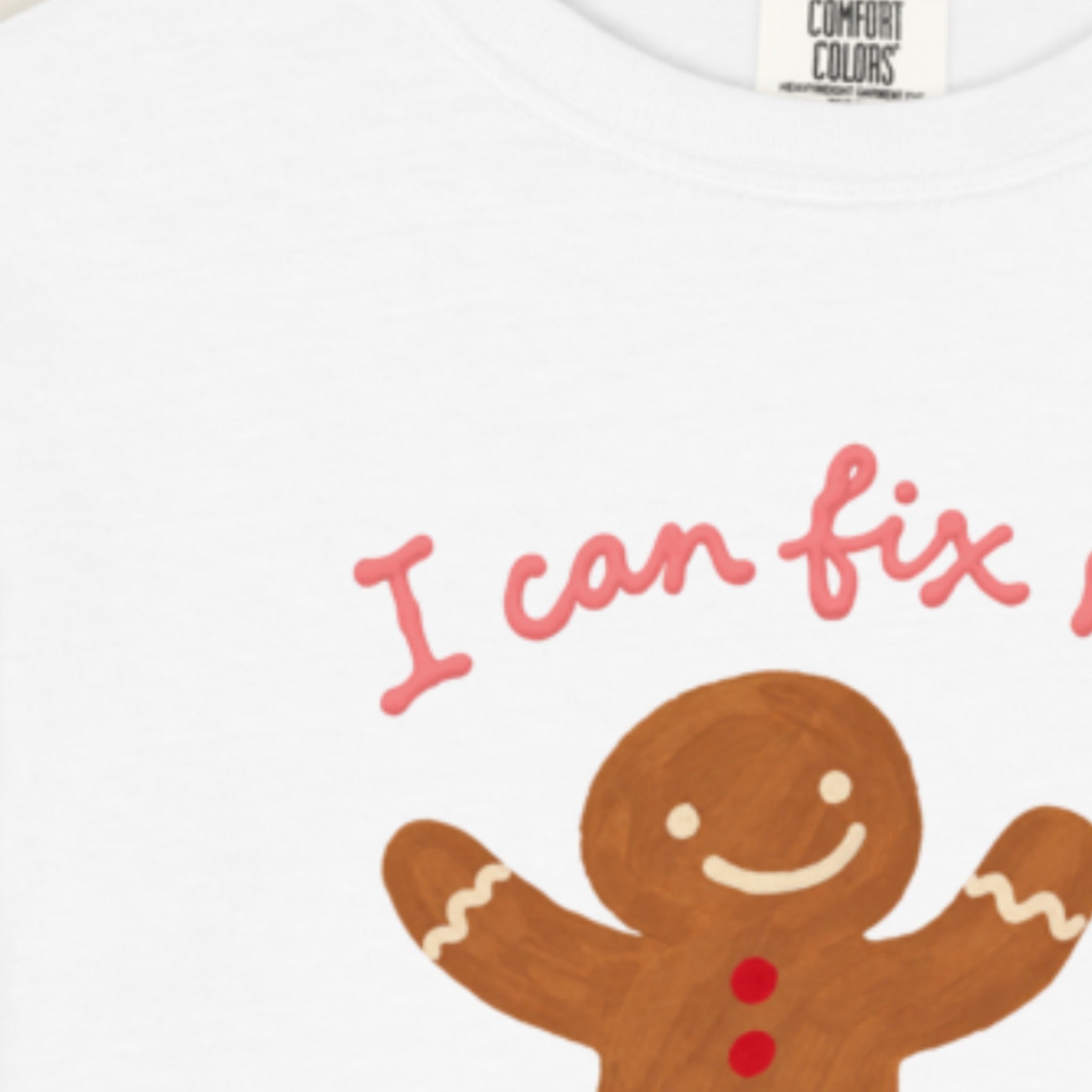 Kid's I Can Fix Him Gingerbread Tee close-up