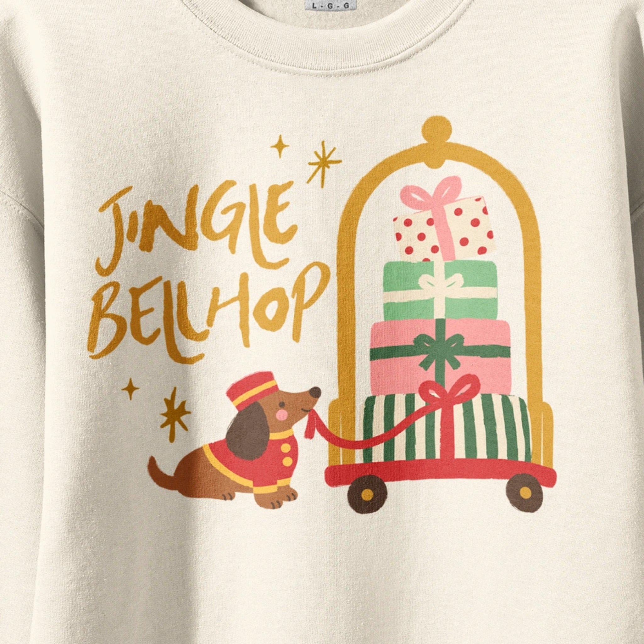Jingle Bellhop Crewneck print close-up