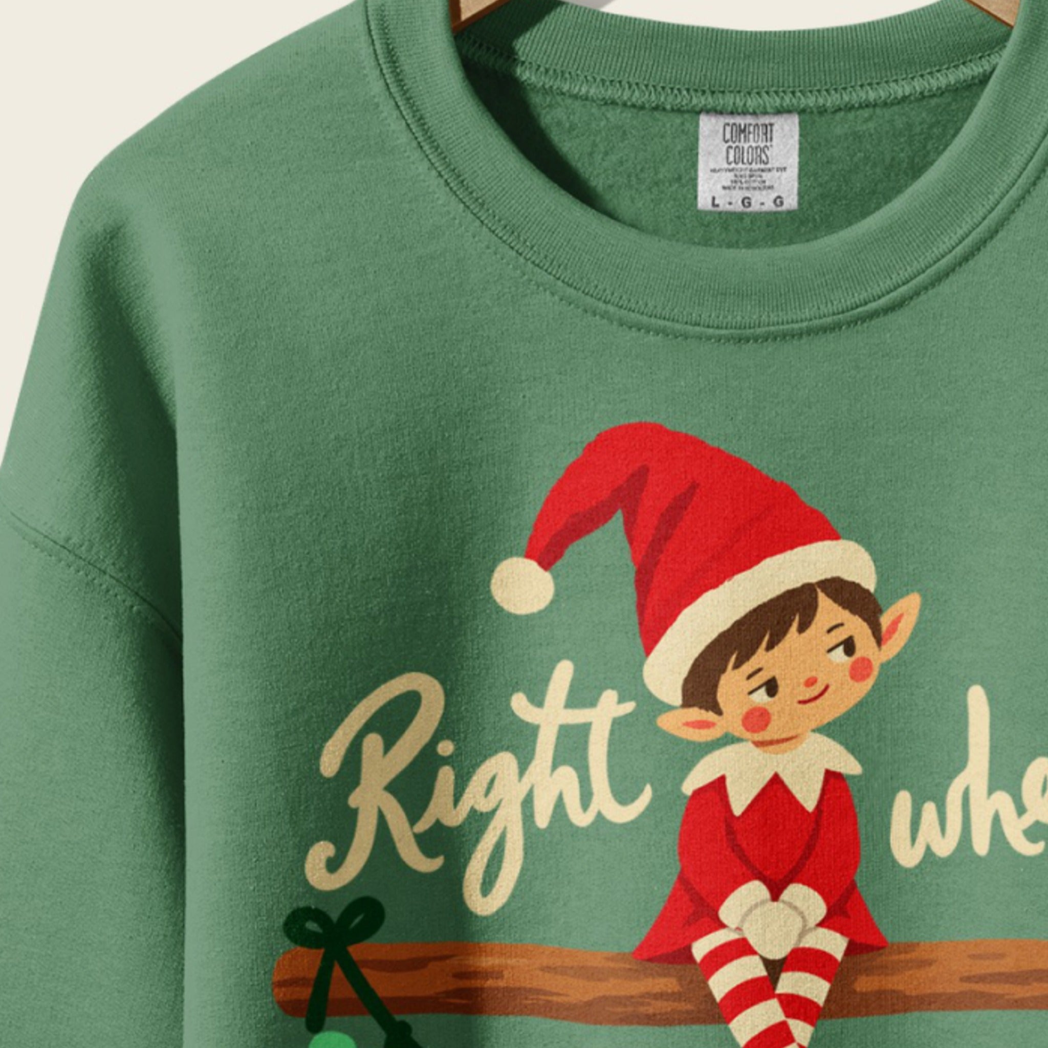 Right Where You Left Me Crewneck close-up