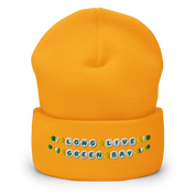 Long Live Green Bay Friendship Bracelet Beanie in Gold