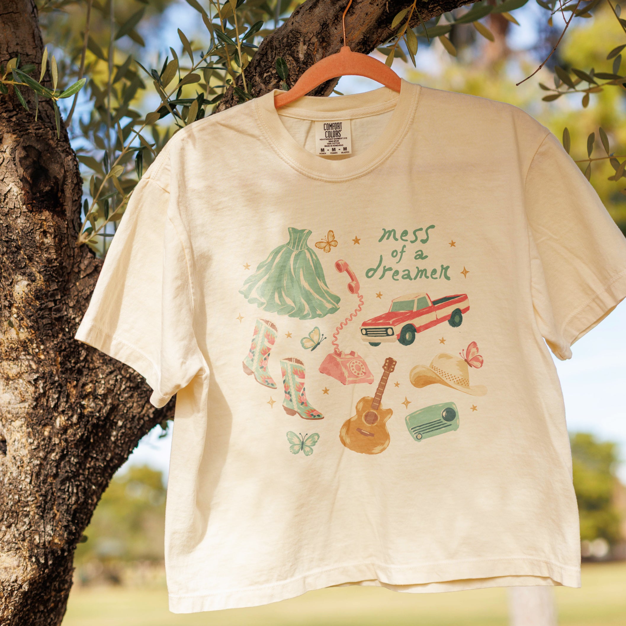 Mess of a Dreamer Boxy Tee in Ivory