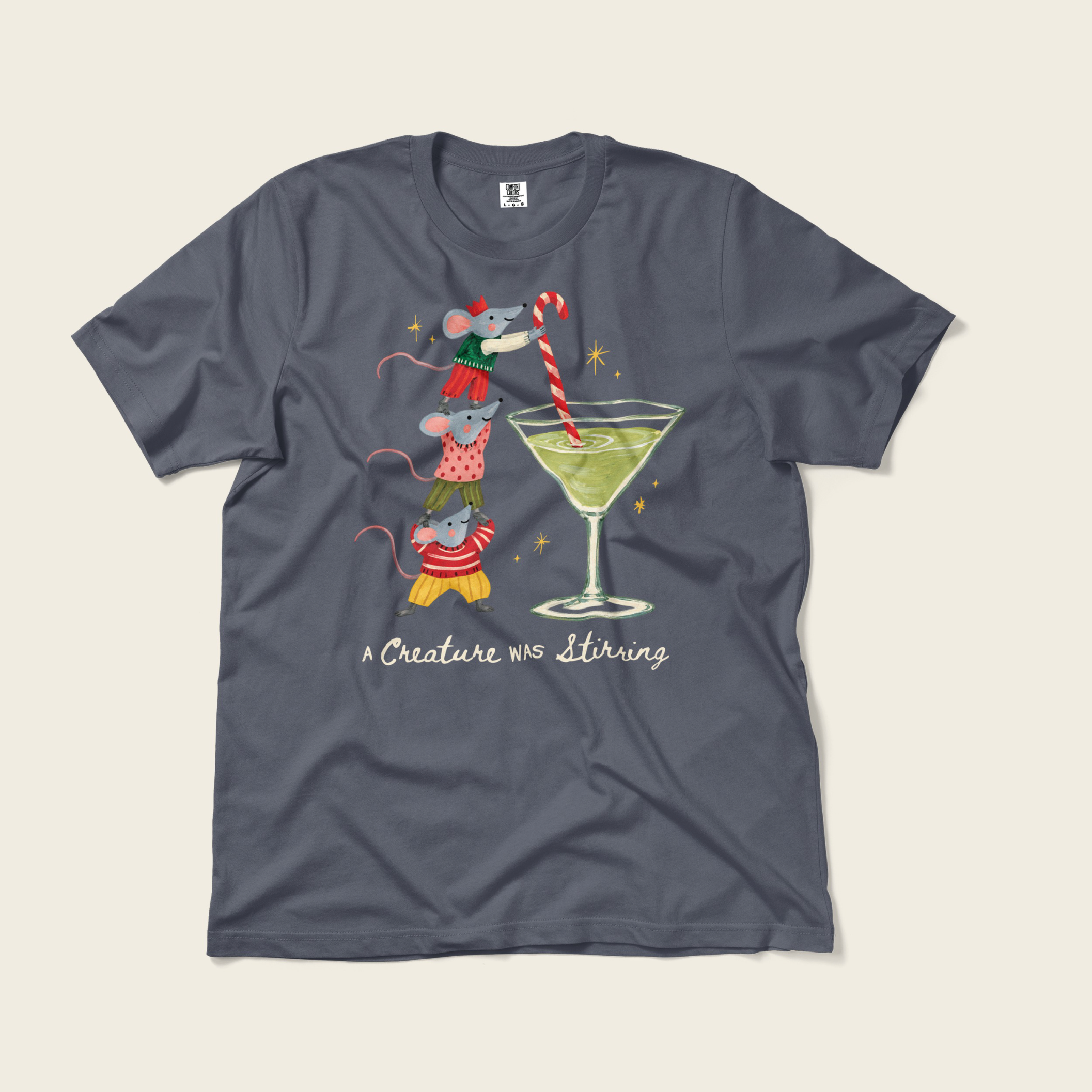 A Creature Was Stirring Tee in Denim