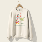 A Creature Was Stirring Crewneck in White