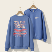 ’Tis the Damn Season Buffalo Crewneck in Flo Blue