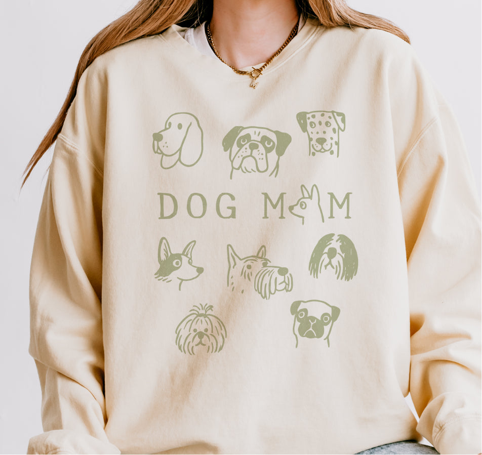 Dog Mom Lightweight Crewneck