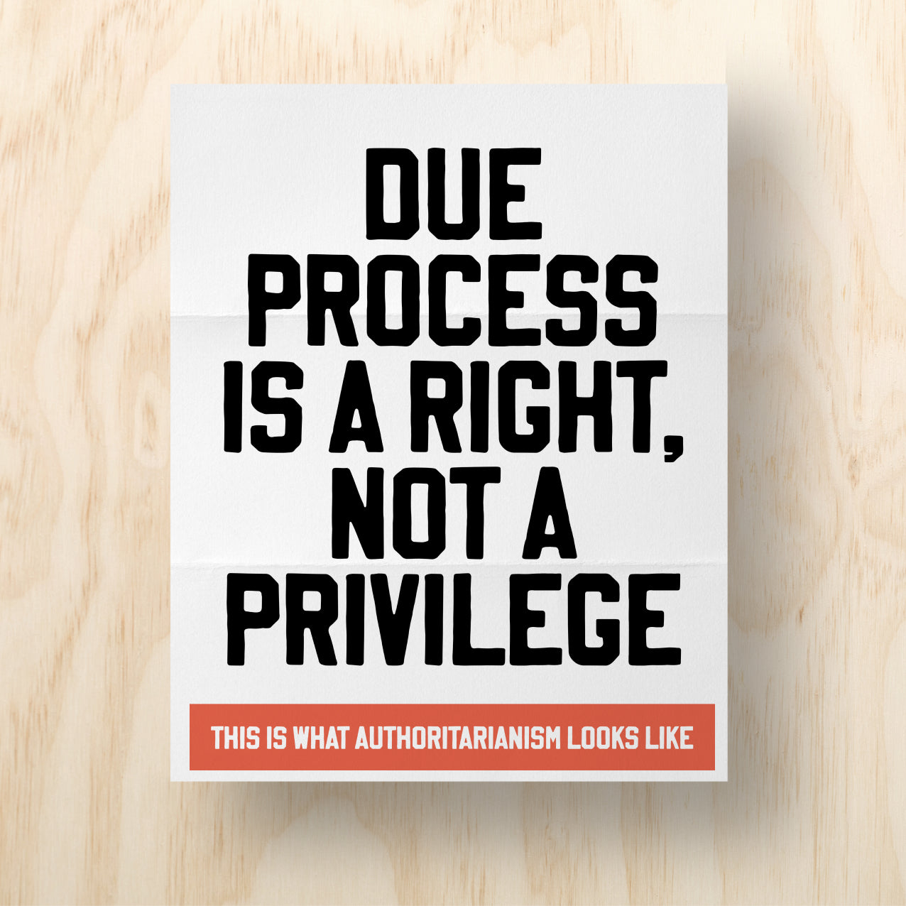 Due Process Sticker Due Process Printable Protest Sign – Foolery