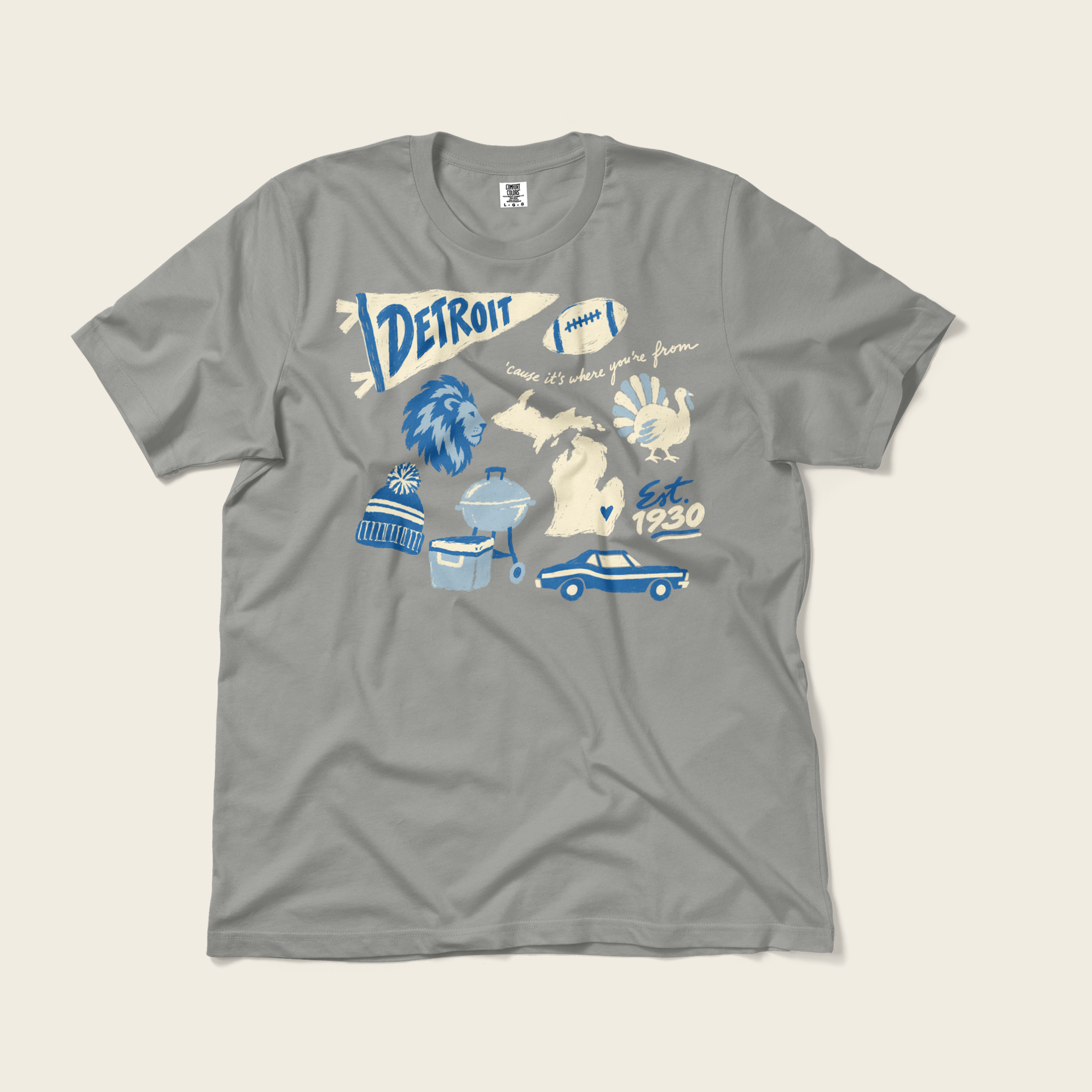 Detroit Forever Tee in Grey