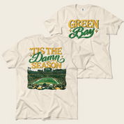 ’Tis the Damn Season Green Bay Tee in Ivory