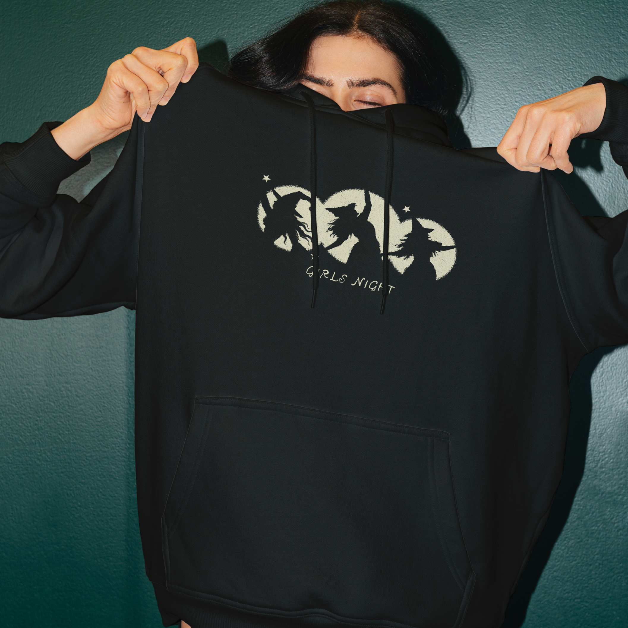 Girls Night Hoodie in Black