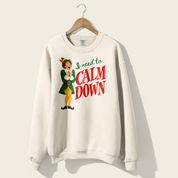 I Need to Calm Down Crewneck in White