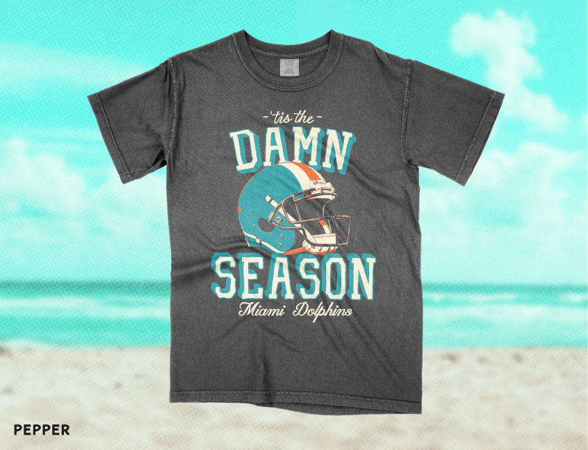 Miami Football 'Tis the Season Tee in Pepper