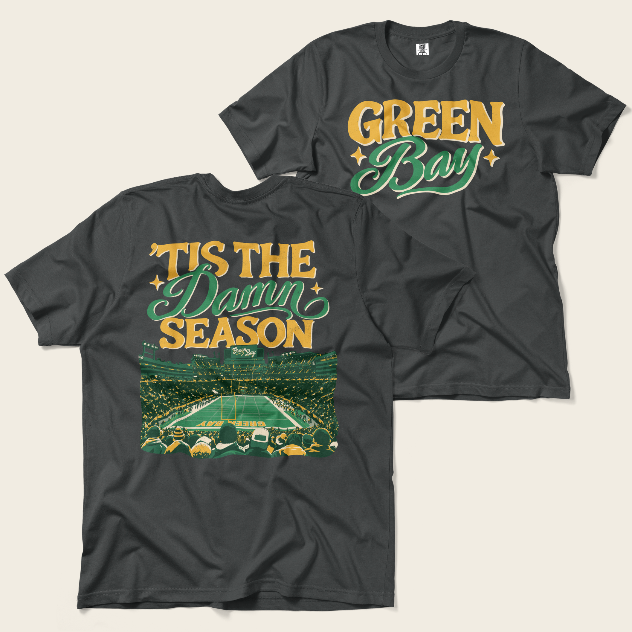 ’Tis the Damn Season Green Bay Tee in Graphite