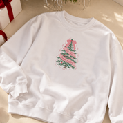 ’Tis the Damn Season Christmas Tree Crewneck in White