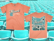 Miami Football, One Hell Of A Drug Tee in Terracotta