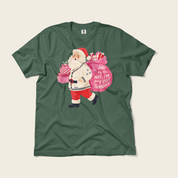 Bejeweled Santa Tee in Blue Spruce