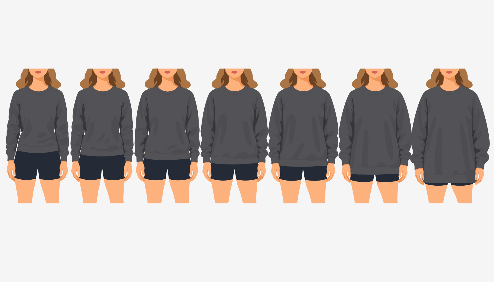 How it fits from S to 3XL