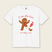 Kid's I Can Fix Him Gingerbread Tee in White