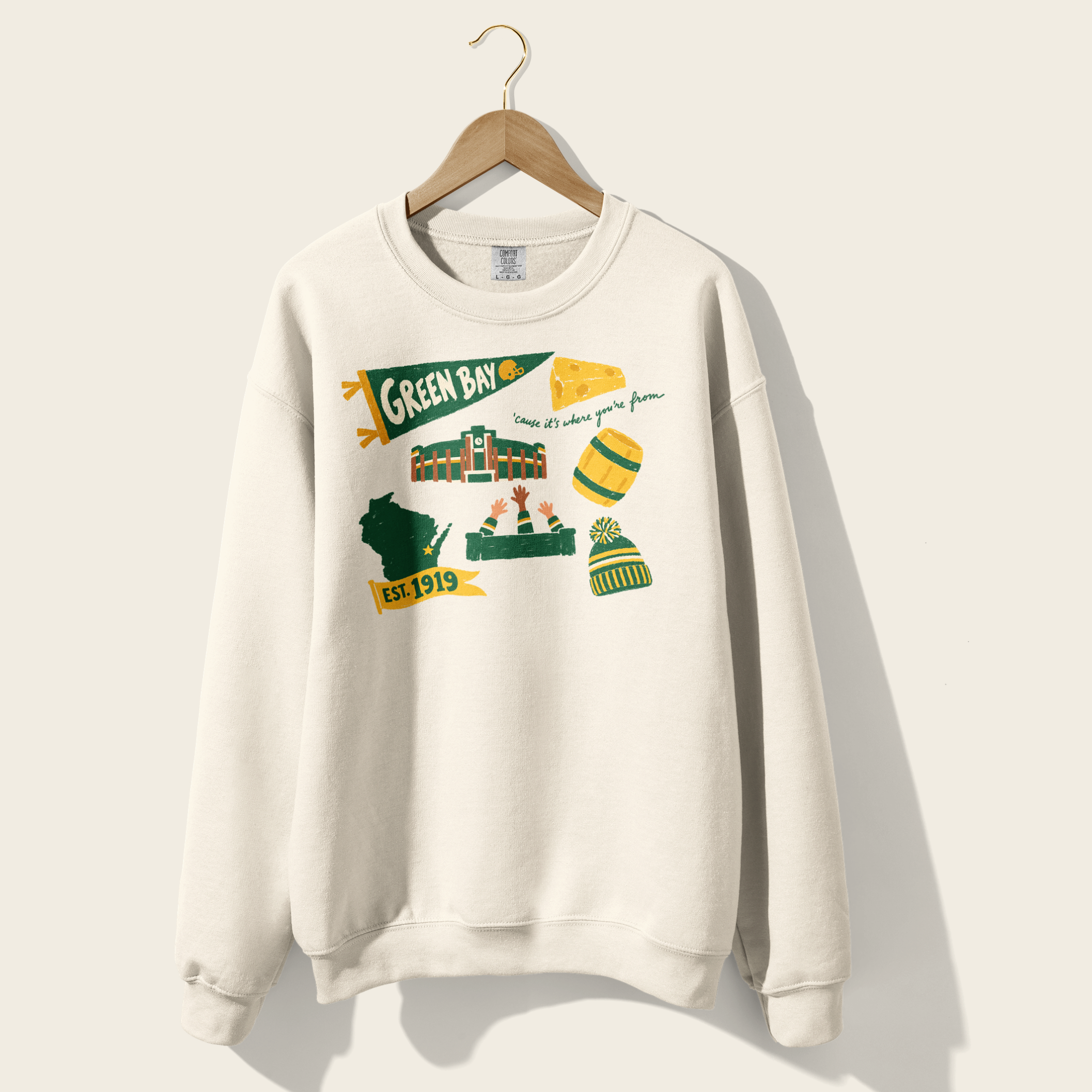 Green Bay Forever Crewneck in White