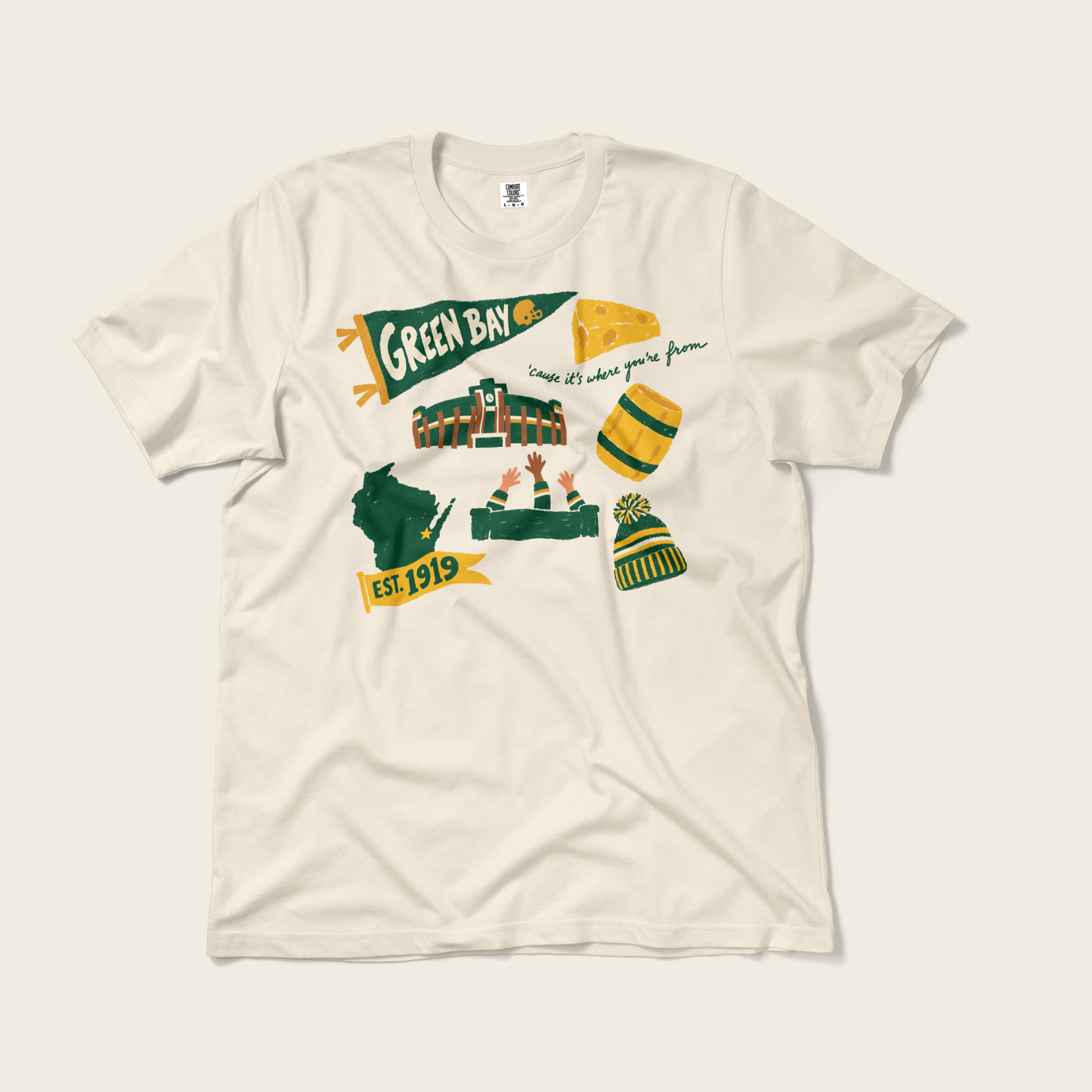 Green Bay Forever Tee in Ivory