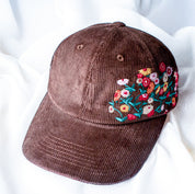Floral Acoustic Piano Corduroy Dad Hat
