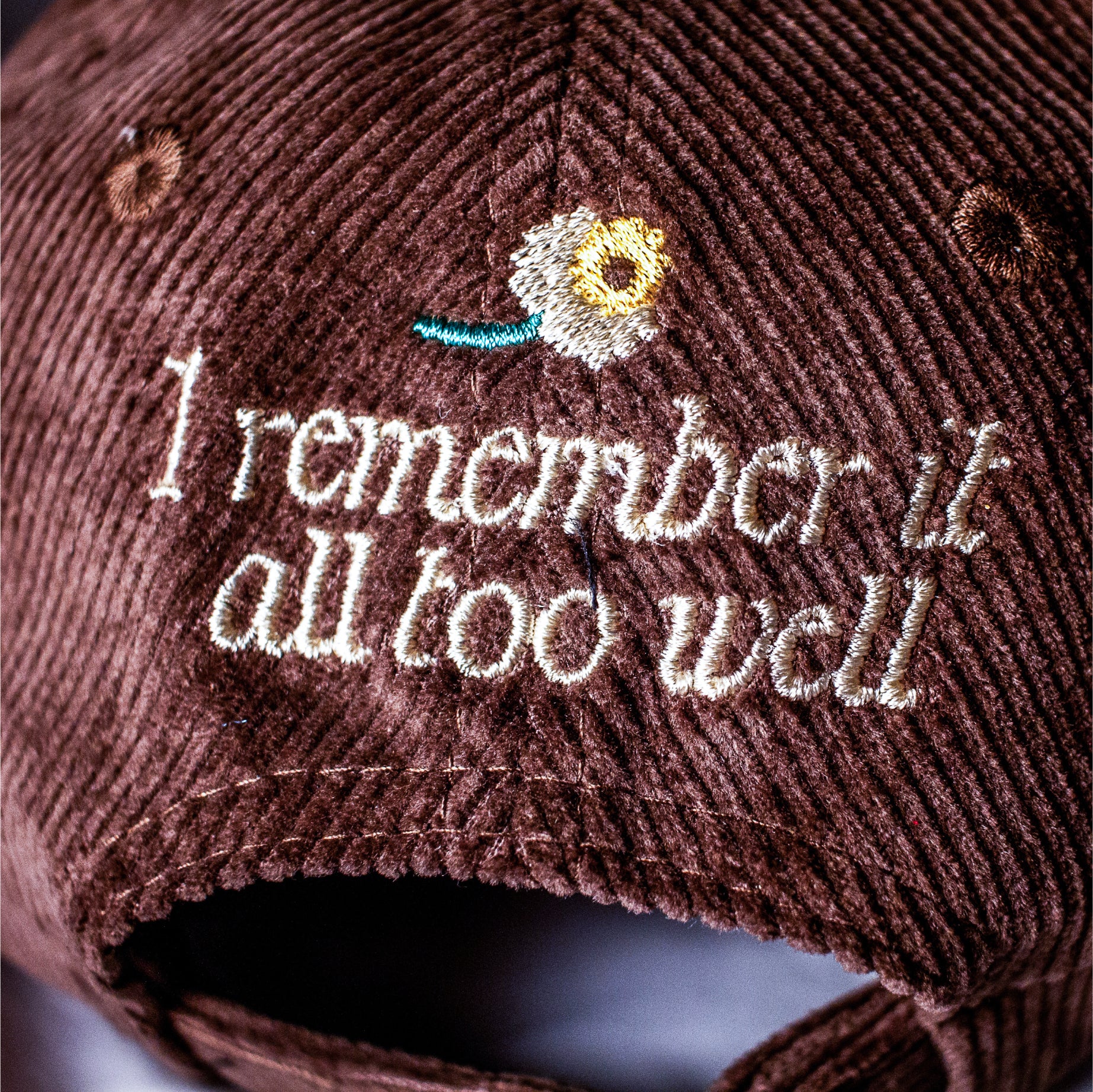 Floral Acoustic Piano Corduroy Dad Hat