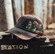 Floral Acoustic Piano Corduroy Dad Hat