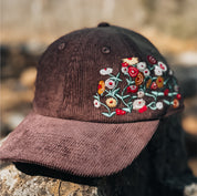 Floral Acoustic Piano Corduroy Dad Hat