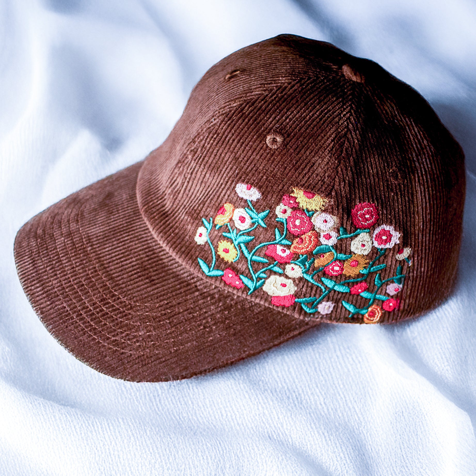 Floral Acoustic Piano Corduroy Dad Hat