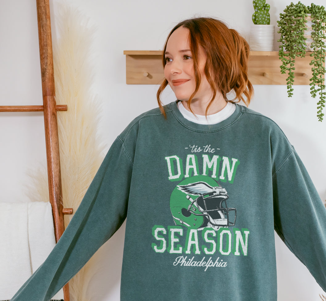Tis The Damn Season Philly Football Crewneck