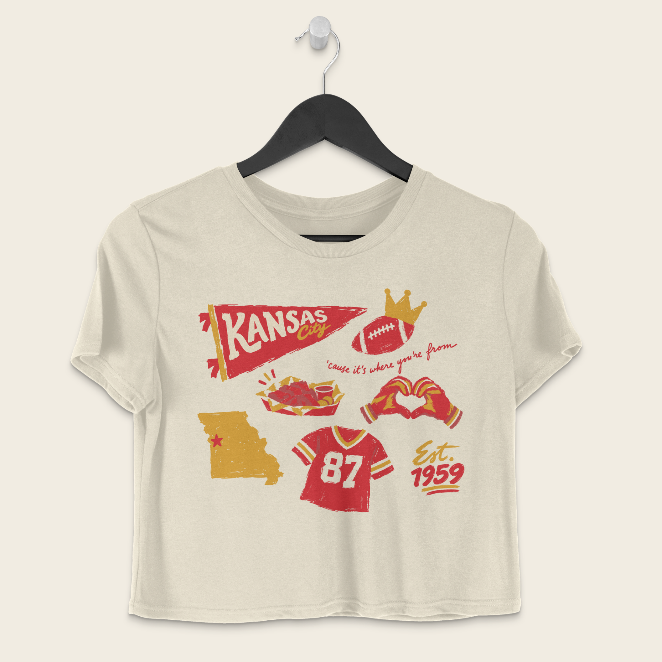 Kansas City Forever Boxy Tee in Ivory