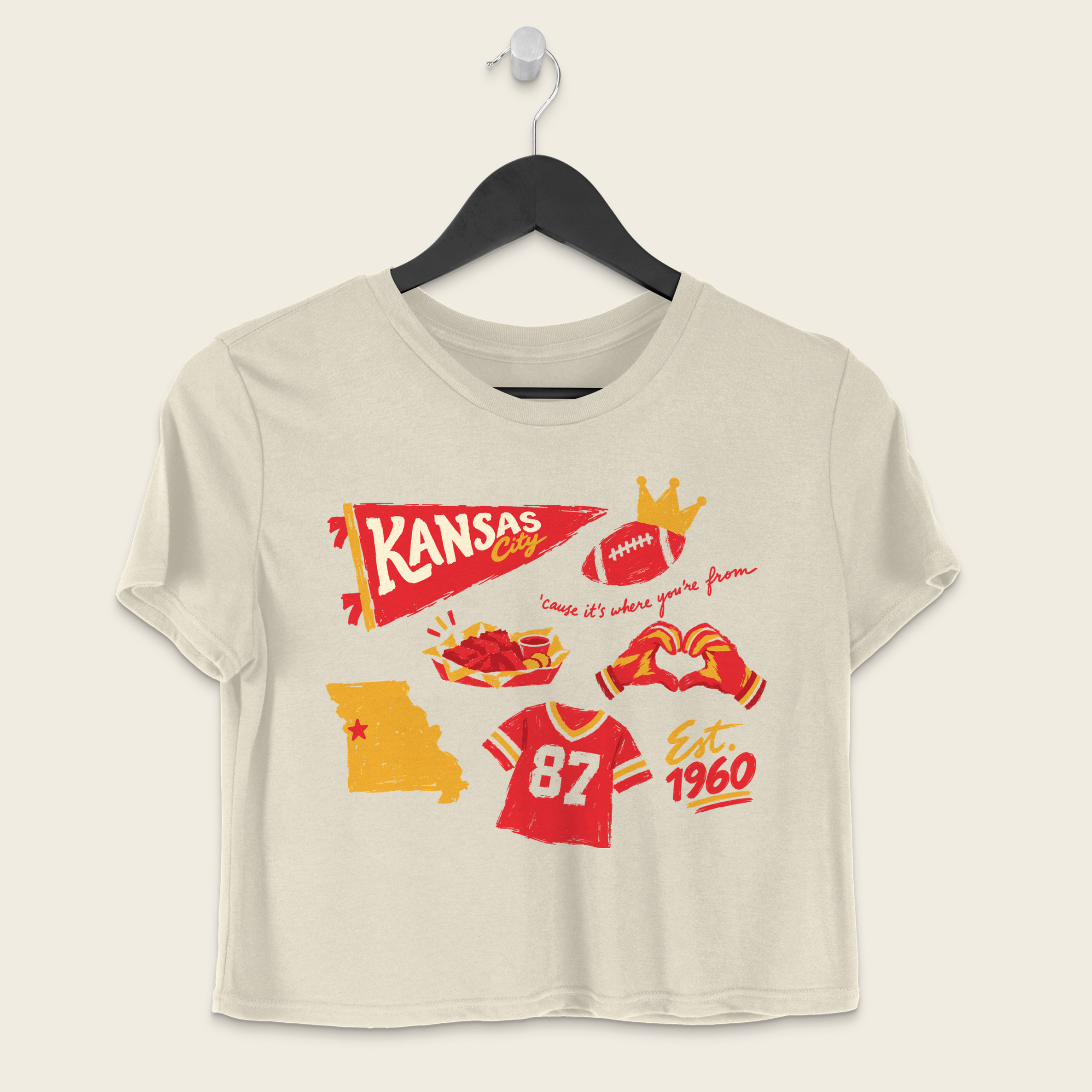 Kansas City Forever Boxy Tee in Ivory