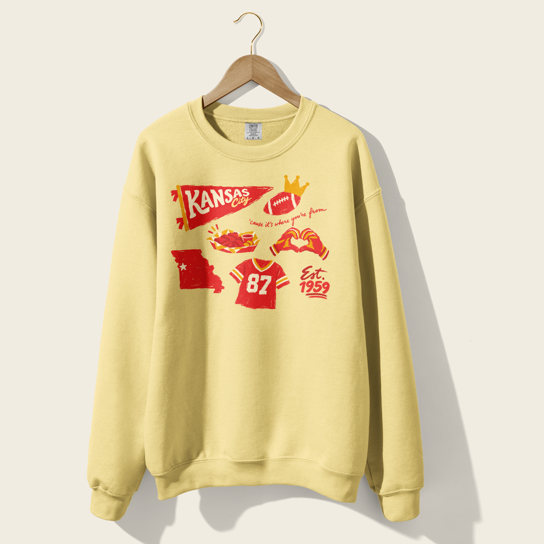 Kansas City Forever Crewneck in Butter