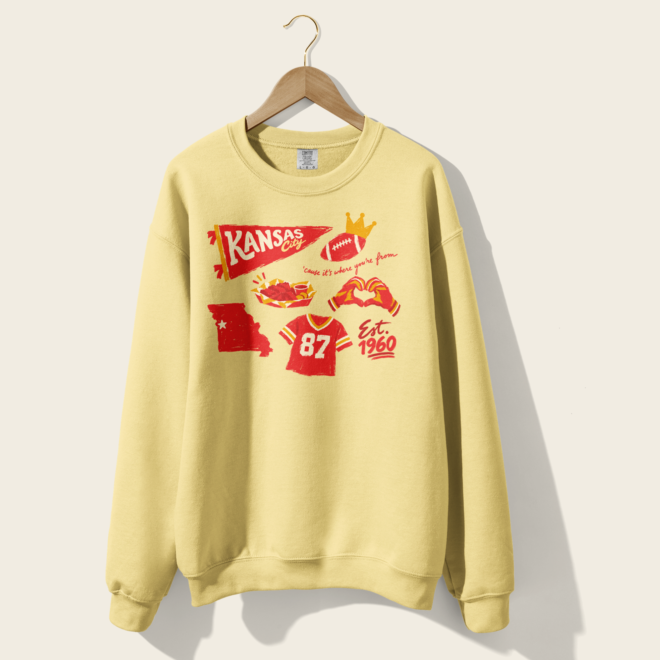 Kansas City Forever Crewneck in Butter