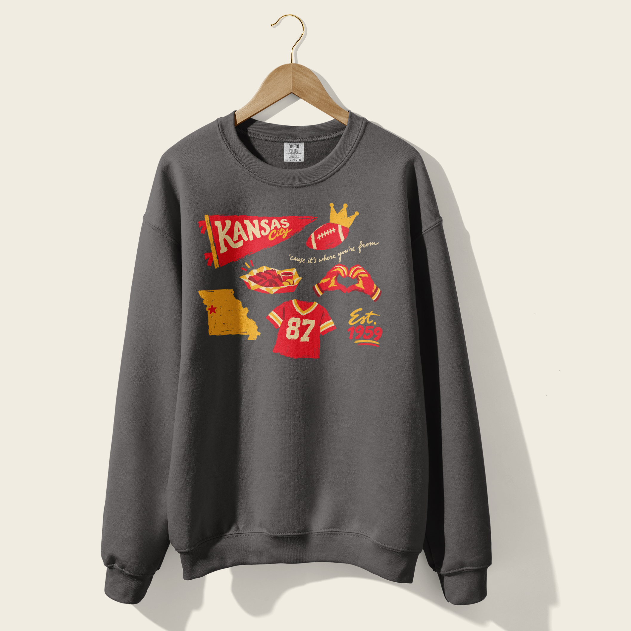 Kansas City Forever Crewneck in Pepper