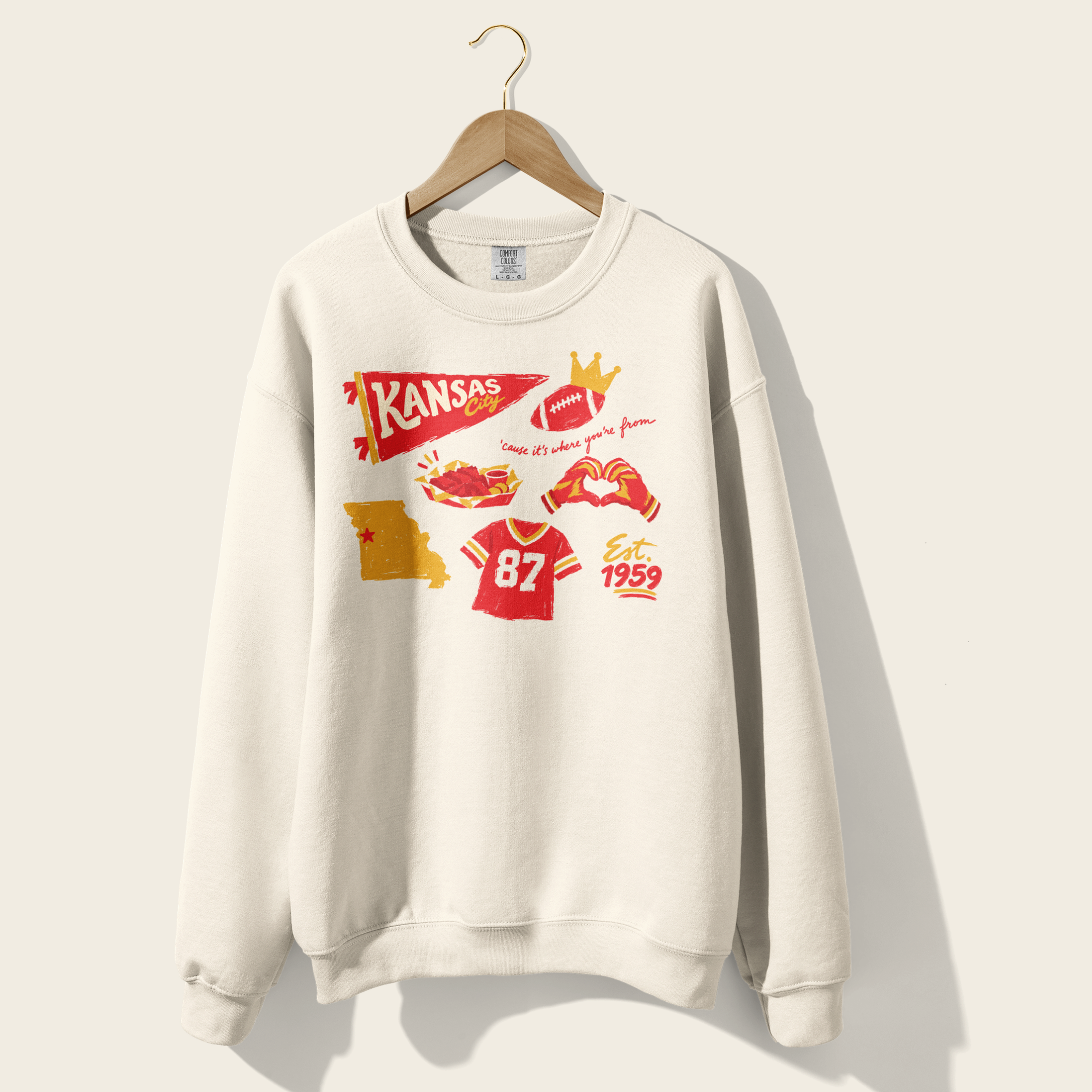 Kansas City Forever Crewneck in White