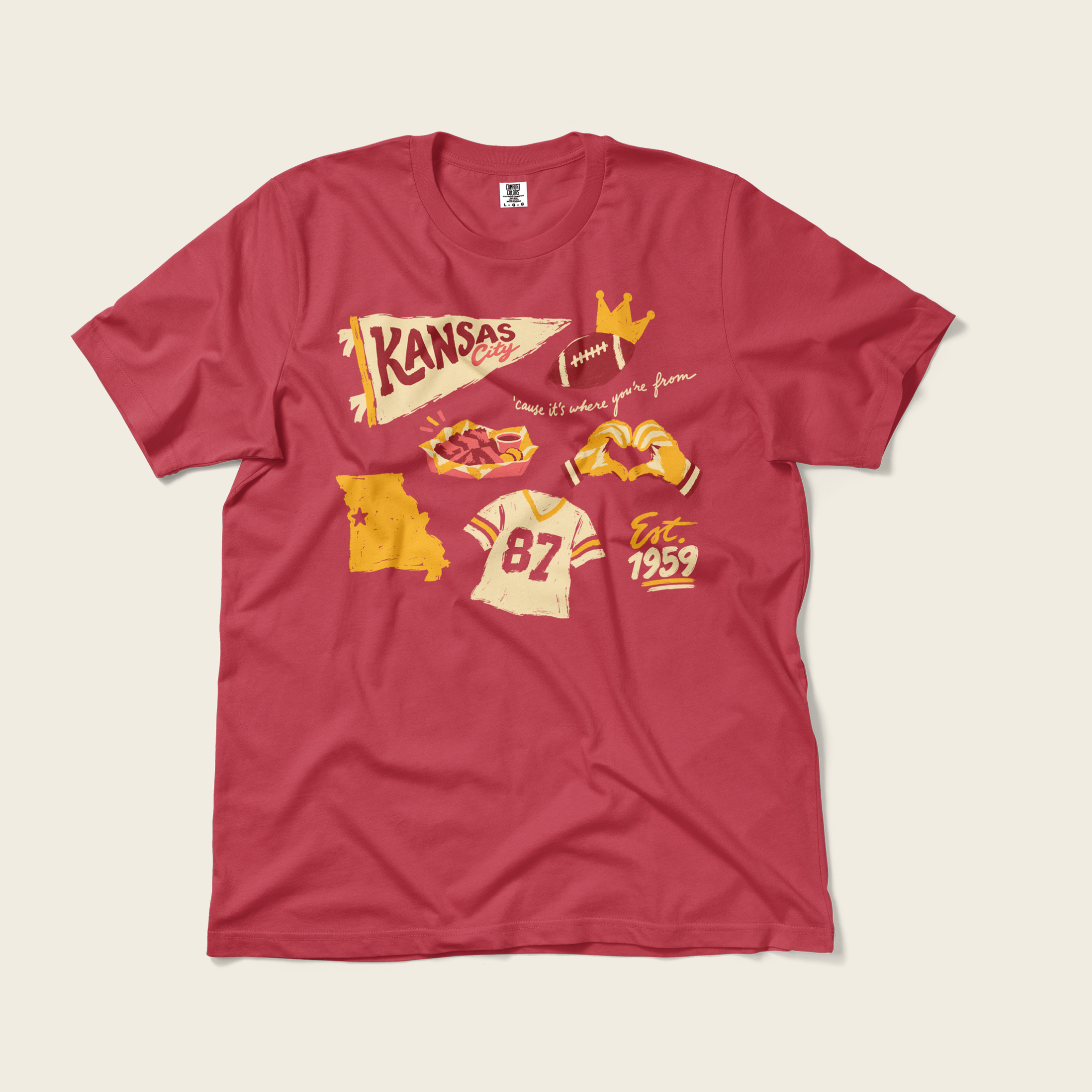 Kansas City Forever Tee in Crimson