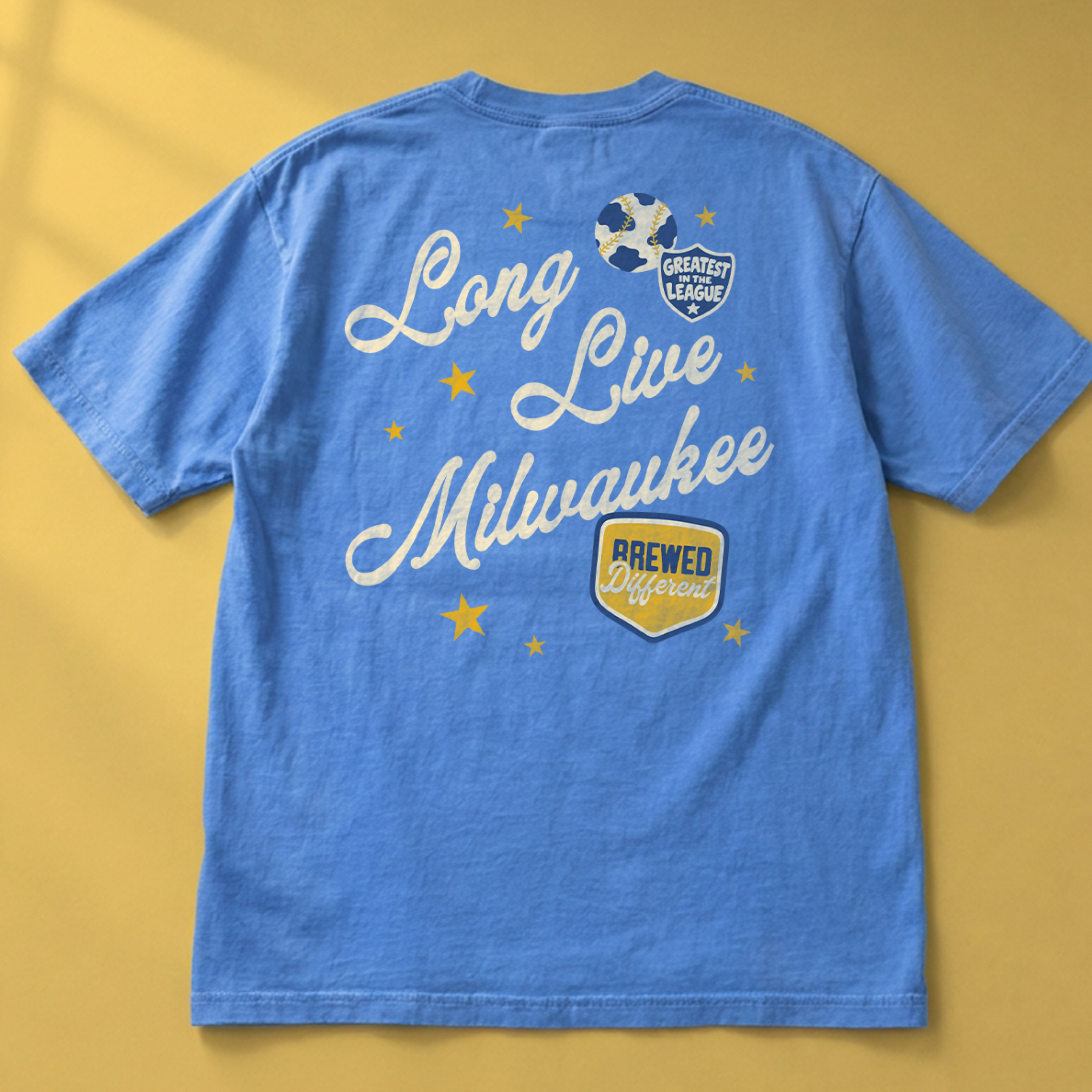 Long Live Milwaukee Tee in Flo Blue