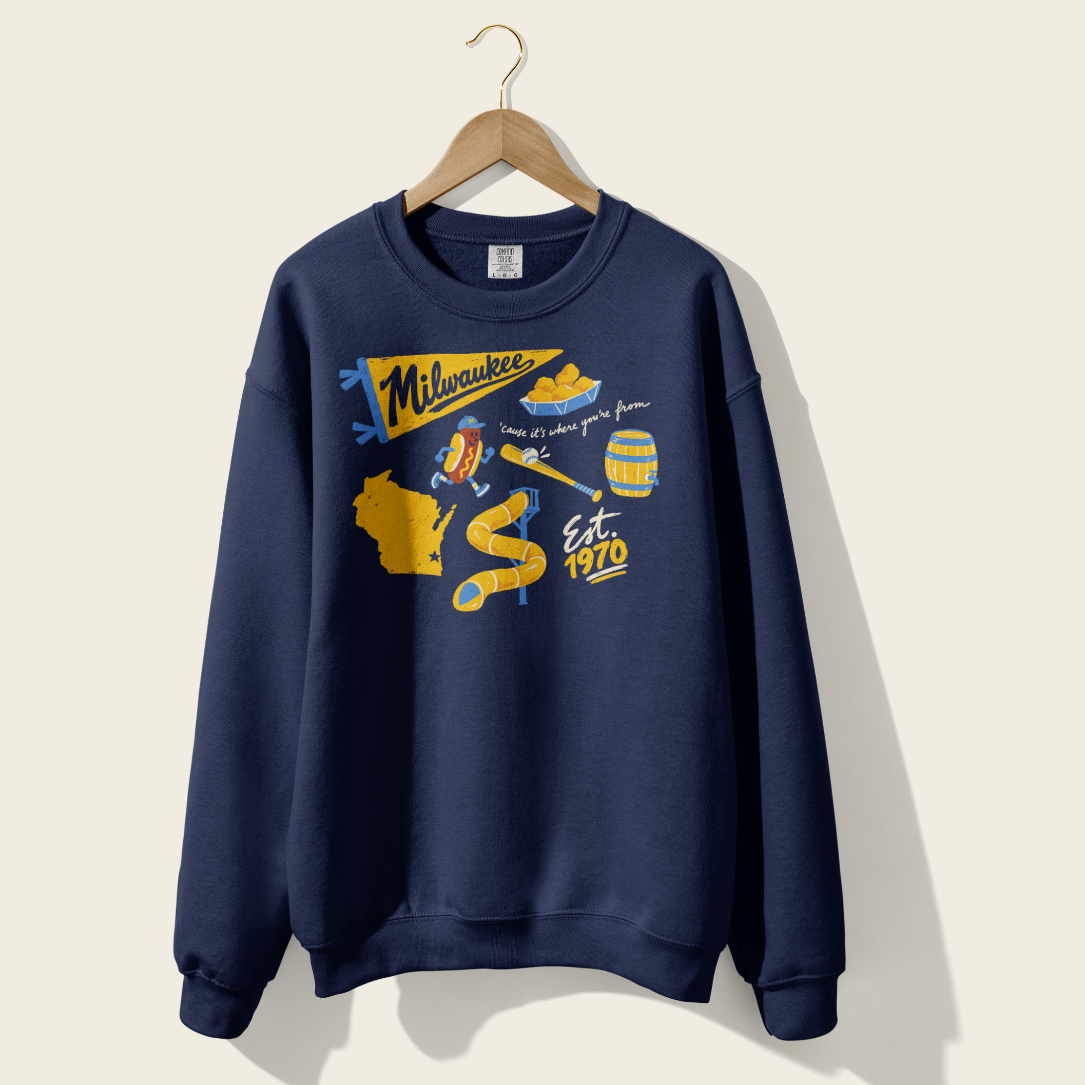 Milwaukee Forever Crewneck in True Navy