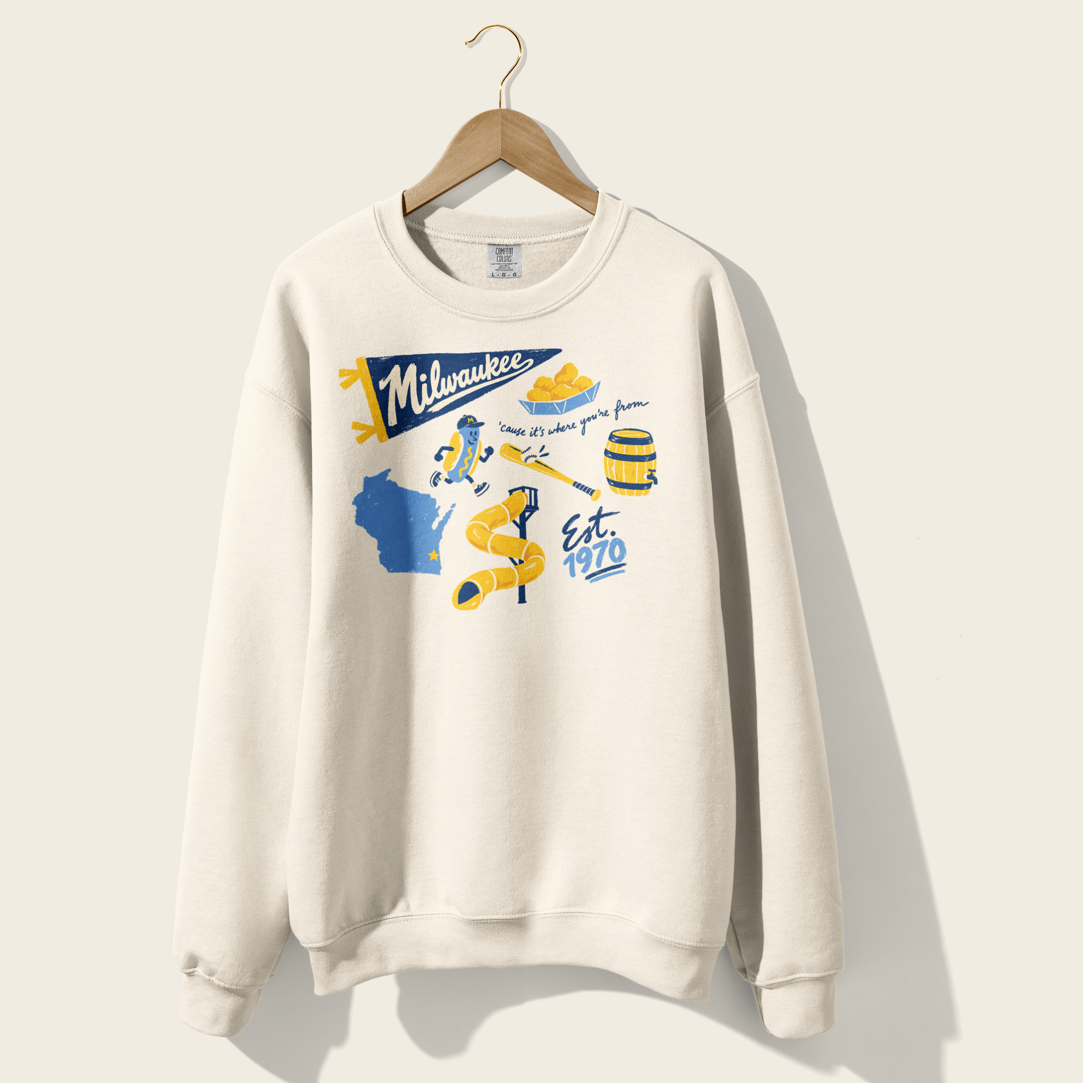 Milwaukee Forever Crewneck in White